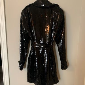 Sequin Trench Coat